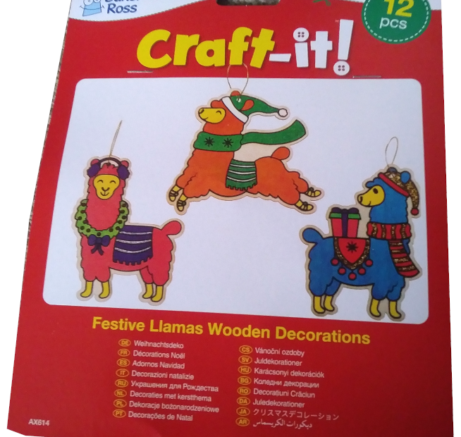 Make your own Christmas tree decoration by colouring in a festive llama.